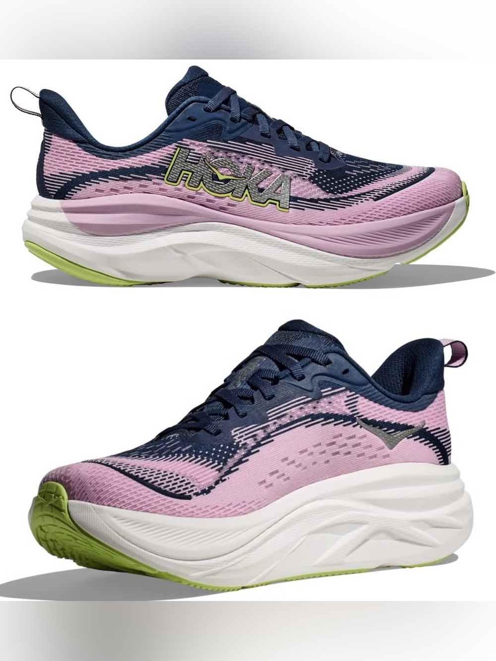 Hoka 💅 Skyflow Running Jogging Athletic Shoes Midnight Pink Twilight 1155113 MTW - Picture 3 of 14